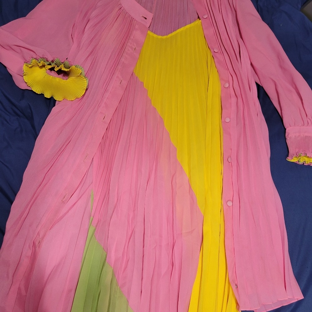 Rare Vintage Colorblock Nightgown set